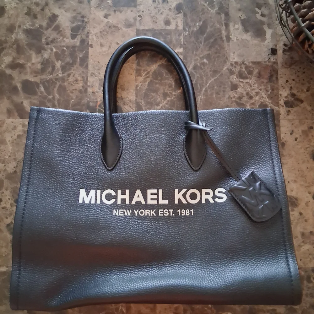 Michael Kors Black Leather Tote - Picture 8 of 8